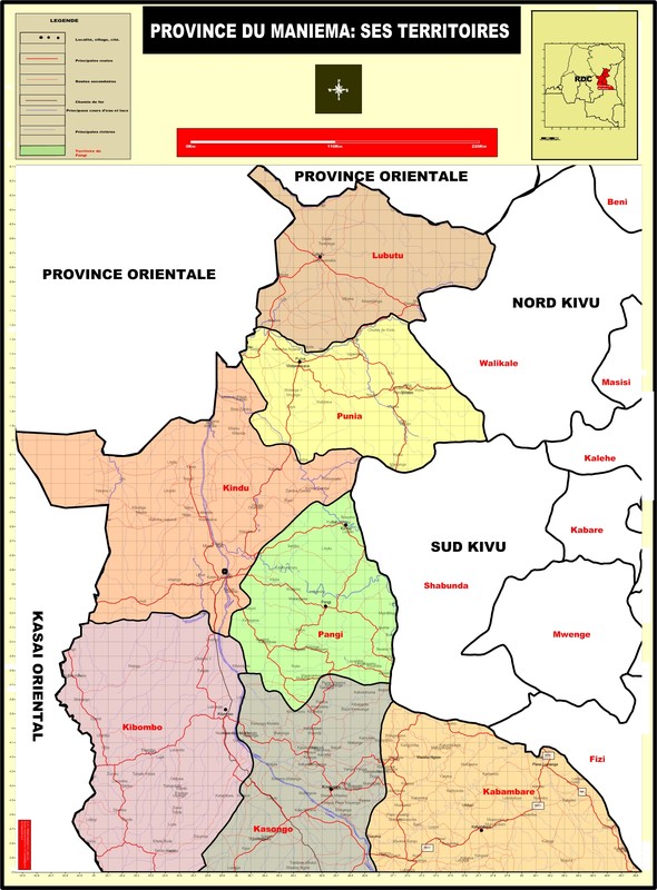 La Province Du Sud Kivu - Carte Groupements Du Sud Kivu